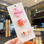 Korean cute heart rainbow children flower fruit BB kids hair clips for girls