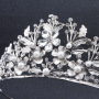Luxury Rhinestone hair accessories round silver jewelry birthday girl wedding tiara crowns