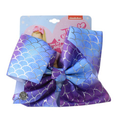 Europe and America New Style Purple Jojo Bows Hair Clips For Kids Hair Accessories