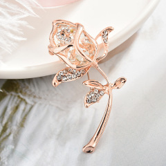 Custom New elegant Magnetic Scarf Magnet Metal Jewelry butterfly rose rhinestone swan flower brooch pins