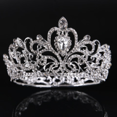 korea Alloy tiara birthday party Handmade Wedding Bridal round kids pageant crowns