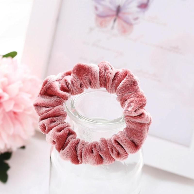 Wholesale 2020 Various Color Micro Velvet Pack Set Thin Hair Scrunchies Wholesale 2020 Various Color Micro Velvet Pack Set Thin Hair Scrunchies