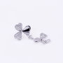 Simple clover 925 sterling silver platinum moissanite drop earrings for women Simple clover 925 sterling silver platinum moissanite drop earrings for women