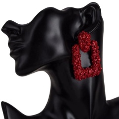 European exaggerated new design fashion trending alloy multicolor spray paint elegant earrings