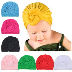 12 Colors Newborn Head Wraps Soft Roll Fabric Infants Toddlers Cotton baby turbans girl hat