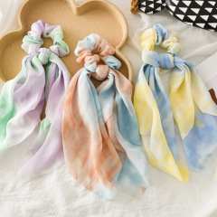summer styles fashion tie dye hair ties thin colored ribbon hair bands long tail chiffon hair scrunchies summer styles fashion tie dye hair ties thin colored ribbon hair bands long tail chiffon hair scrunchies