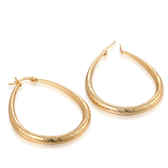 Wholesale fashion elegant temperament 18k gold plated drop shape copper ladies earring