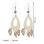 Customized personalized fashion design sea shell and bamboo earrings hoops for women Customized personalized fashion design sea shell and bamboo earrings hoops for women