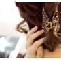 Wholesale fashion korean hair accessories acrylic leopard hair claws for women