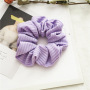 Wholesale Women Accessories Grape Purple Flower Pattern Chiffon Hair Scrunchies