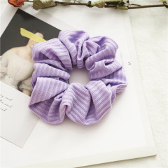Wholesale Women Accessories Grape Purple Flower Pattern Chiffon Hair Scrunchies
