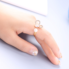 2019 designs ladies girls princess accessories jewelry gold jewelry pearl ring