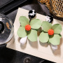 amazon ins Customized fashion green lotus flower drop Long Acrylic earring