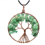 wholesale Handmade Jewelry Charms Natural crystal Stone tree of life Round Pendant Necklace for women wholesale Handmade Jewelry Charms Natural crystal Stone tree of life Round Pendant Necklace for women