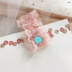 2020 amzaon hot sale new style girls lace square BB kids hair clips for children girls