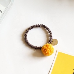 2020 New design autumn and winter cute hair ropes ball elastic hair tie for kids