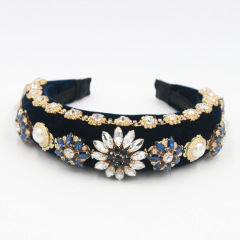2020 amazon hot sale luxury women girls jewel baroque hairbands headband