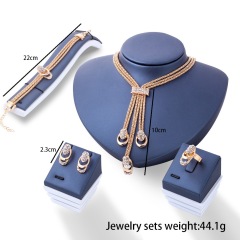 Fashion Rhinestone crystal Party bridal Necklace and Earring wedding jewelry Sets