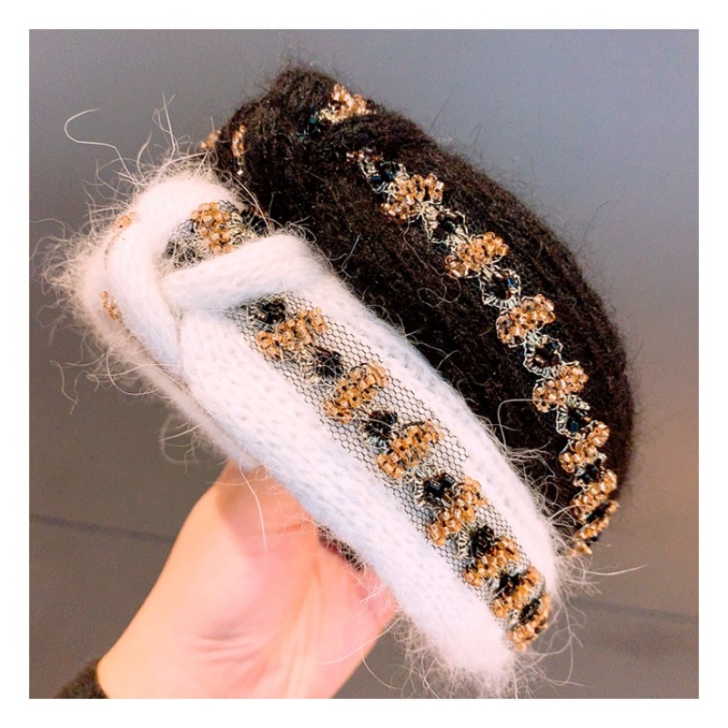 Women's Hair Accessories pompom headband Bunny Ears diamond plush hair bands Women's Hair Accessories pompom headband Bunny Ears diamond plush hair bands