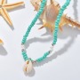 Stylish jewelry for women big shell decorate for african beaded necklace