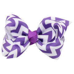 Babies wave point printed flamingo bows knot hair clips for girls hair accessories