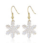 Wholesale White Alloy Paint Christmas Hollow Snowflake Earrings For Gifts Wholesale White Alloy Paint Christmas Hollow Snowflake Earrings For Gifts