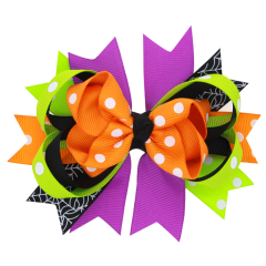 Halloween baby hair clips with bow knot for kids hairpin accessories