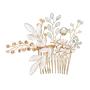 OEM Handmade rhinestone pearl flower hair band wedding bridal hair clip