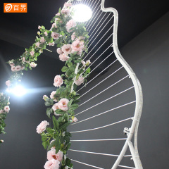 LED light iron metal wedding petals event decoration stage background centerpieces set