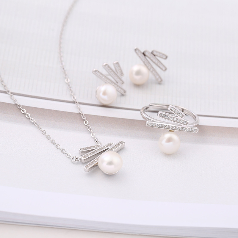 Korean fashion valentine's day christmas gift jewelry silver women pearl necklace 925 Korean fashion valentine's day christmas gift jewelry silver women pearl necklace 925