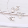 Korean fashion valentine's day christmas gift jewelry silver women pearl necklace 925 Korean fashion valentine's day christmas gift jewelry silver women pearl necklace 925