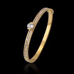Europe Stylish Ladies Woman Diamond Stainless Steel Rose Gold Ring