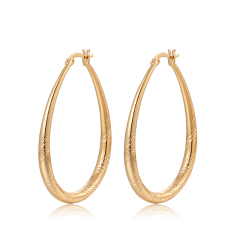 Wholesale fashion elegant temperament 18k gold plated drop shape copper ladies earring