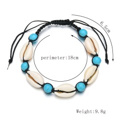 2019 Custom adjustable rope sea shell chakra bracelet jewelry handmade multi color for women
