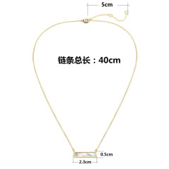 fashion girl women Adjustable gold plated round chain jewelry14K gold natural necklace shell