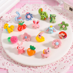 Wholesale children's flower animals mini plastic hair claw clips for kids