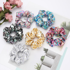 Creative fashion ins style personality scale pattern shiny elastic scrunchy hair ties