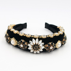 2020 amazon hot sale luxury women girls jewel baroque hairbands headband