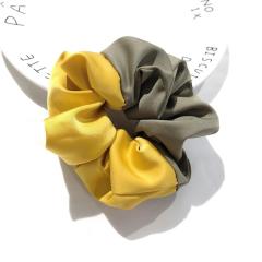 Summer custom stitching color lady elastic girls hair ties scrunchies