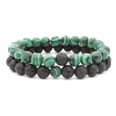 2Pcs/Set Couples Distance Classic Natural Stone Beaded Bracelets for Men Women