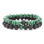2Pcs/Set Couples Distance Classic Natural Stone Beaded Bracelets for Men Women 2Pcs/Set Couples Distance Classic Natural Stone Beaded Bracelets for Men Women