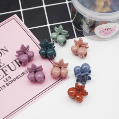 20pcs wholesale custom colorful flower shape mini hair claw clips for girl