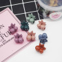 20pcs wholesale custom colorful flower shape mini hair claw clips for girl