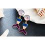 Trendy Bling Sequins Mermaid Tail Drop Earrings Personality Fish Scale Alloy Earring Trendy Bling Sequins Mermaid Tail Drop Earrings Personality Fish Scale Alloy Earring