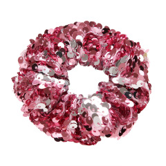 Rose gold custom  kids star ponytail elastic girl sequin hair tie