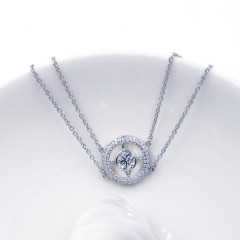 Custom 925 sterling silver white gold plated chains moissanite gemstone bracelet