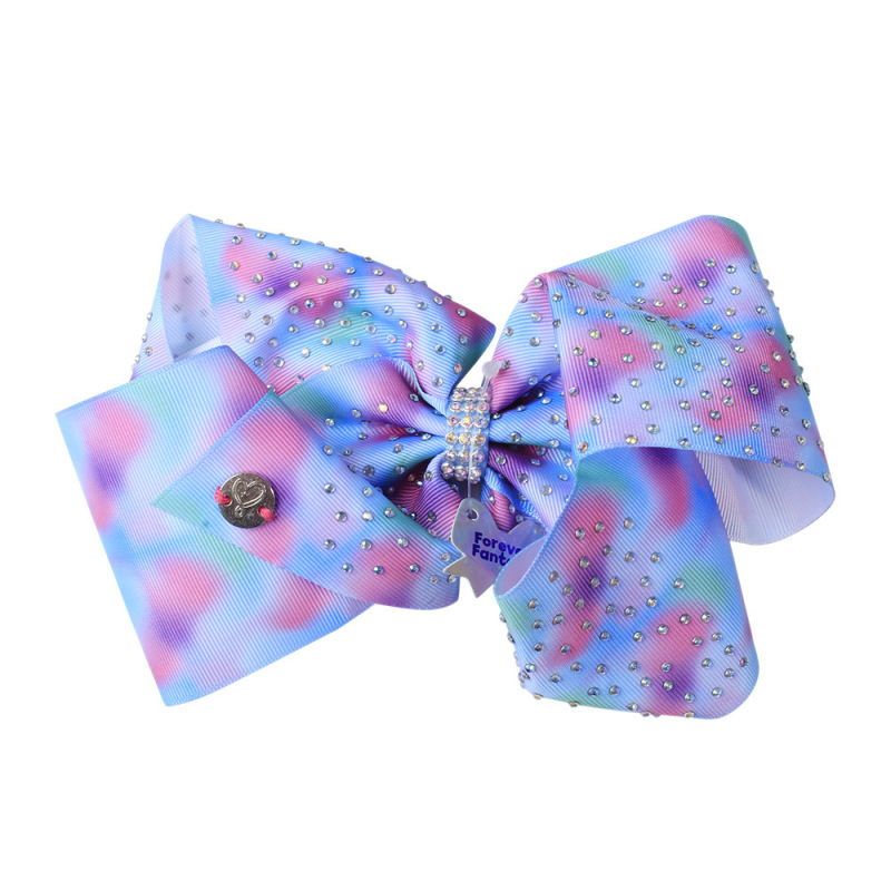 Handmade Kids Fashion Accessory Large Jojo Siwa Ribbon Rhinestone Bows Hair Clip