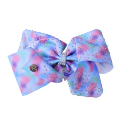 Handmade Kids Fashion Accessory Large Jojo Siwa Ribbon Rhinestone Bows Hair Clip