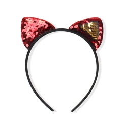 Korean sequin fabric cat ears headband girls children hair band