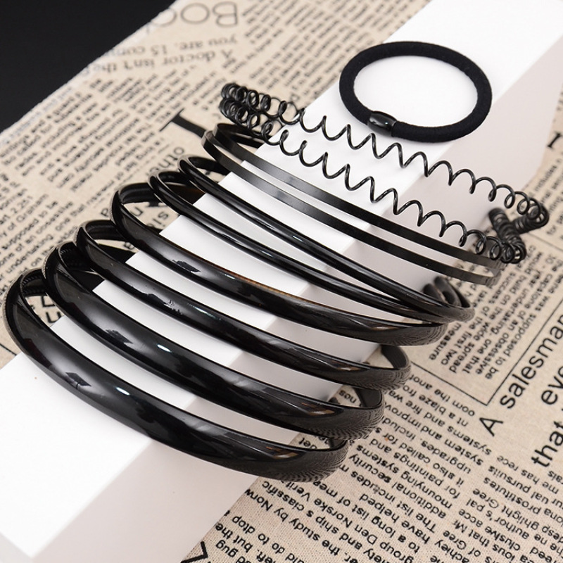 Women men Protection Resin sport unisex spring Wavy Metal Hair Hoop Band